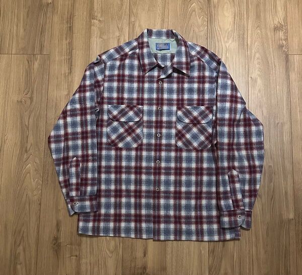PENDLETON ボードシャツ L ペンドルトン ウールシャツ 70s ペンドルトン オンブレチェックシャツ ボードシャツ