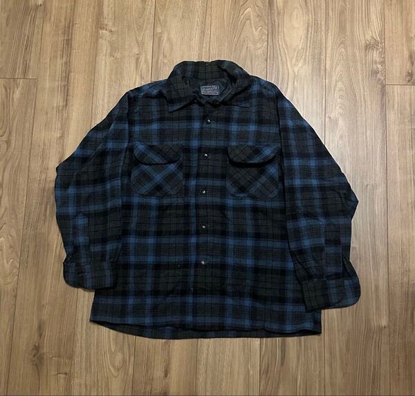 PENDLETON ボードシャツ M ペンドルトン ウールシャツ 50s ペンドルトン ボードシャツ オンブレチェックシャツ M