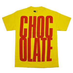 新品 CHOCOLATE BIG LOGO TEE/YELLOW M チョコレート スケートボード ビッグロゴ メンズ Tシャツ 半袖 イエロー キッズ子供可能サイズ