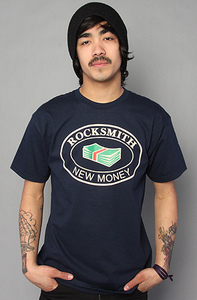 新品 ROCKSMITH Bucks Tee / navy ロックスミス ダラーマネー Tシャツ メンズ 半袖 ネイビーhiphop マネー tee t-shirts
