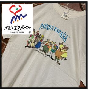 【未使用】タグ付き★90's★デッドストック★ヴィンテージ★志摩スペイン村★パルケエスパーニャ★キャラクターtシャツ★M★古着