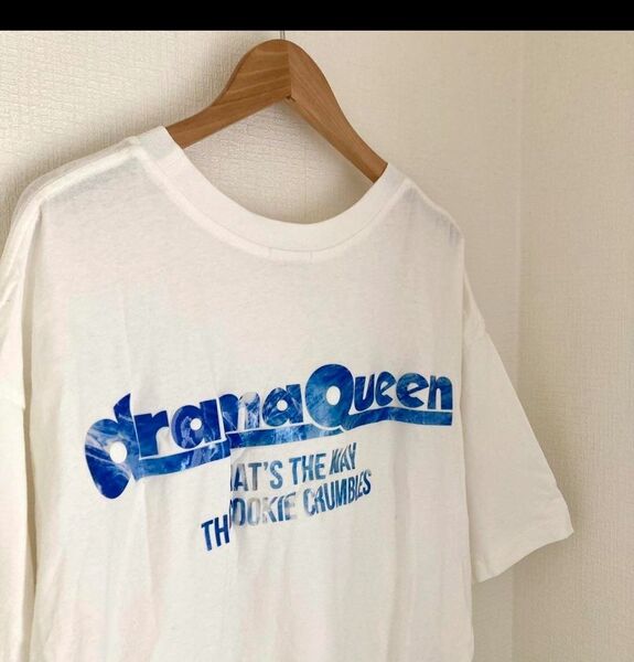GYDA Tシャツ 半袖 レディース バックプリント ホワイト ドラマクイーン- 色: ホワイト
