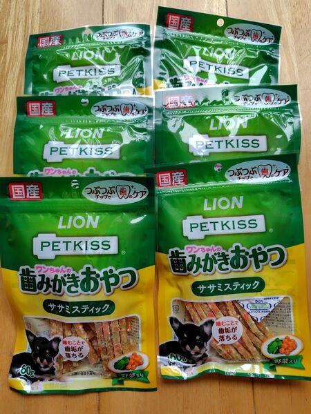 PETKISS 食後の歯みがきおやつ ササミスティック 60g×6袋