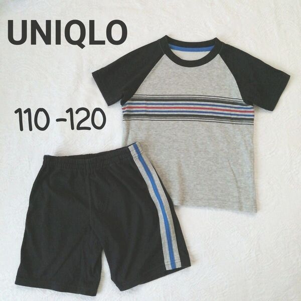 ユニクロ 110 -120cm 半袖・ハーフパンツ 上下セット パジャマ 夏