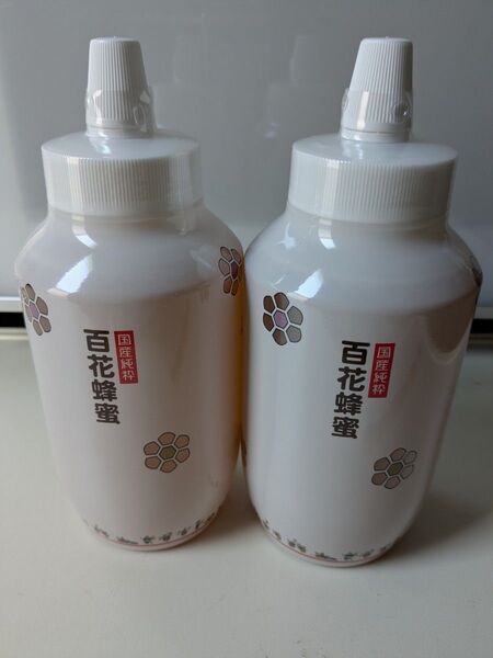非加熱 国産純粋百花はちみつ 1kg×2 トンガリ容器
