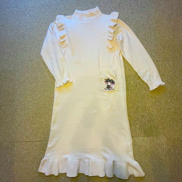 【新品・未使用】 マイメロ ルームウェア Mサイズ ニット ワンピース
