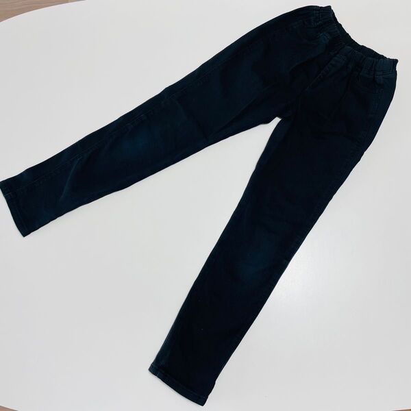 GU 130cm 黒パン スキニーパンツ ストレッチ