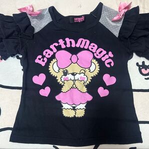 肩リボン フリル Tシャツ 130㌢*。゜