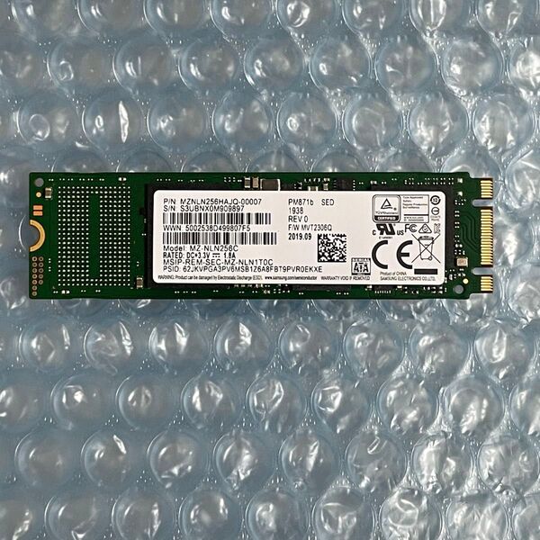 【CJ】samsung MZ-NLN256C 256GB M.2 SSD SATA 2280