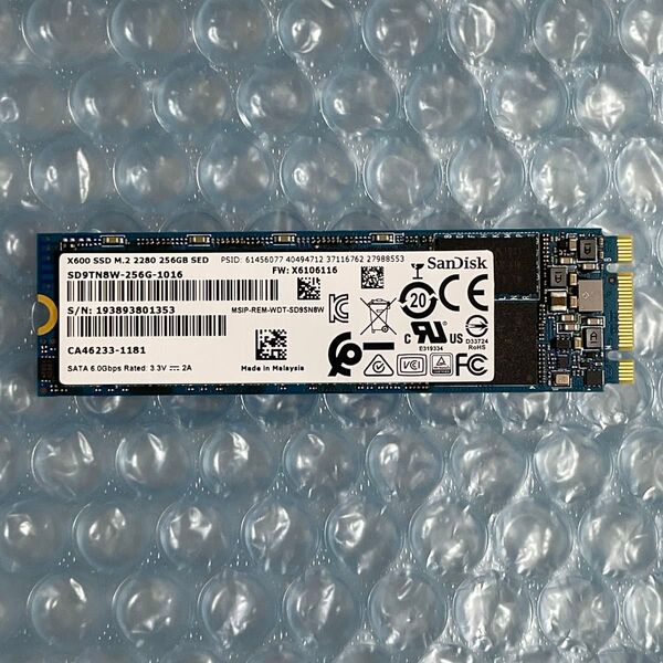 【AE】SanDisk SD9TN8W-256G-1016 256GB M.2 SSD SATA 2280
