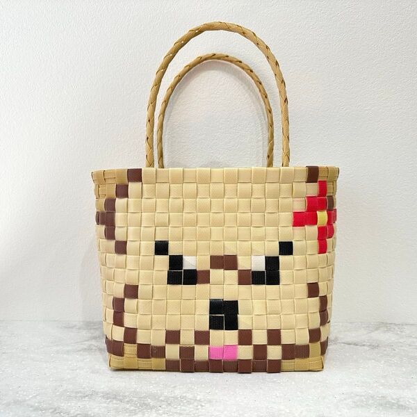 トイプードル チワプー プードル★プラかご★お散歩バッグ★PPバンド ハンドメイド かごバッグ