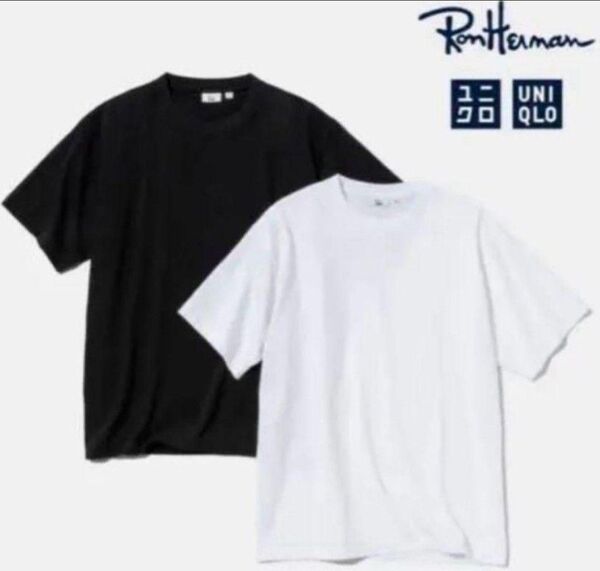 ユニクロ RonHerman コラボTシャツ Mサイズ 白黒 2枚セット UNIQLO ロンハーマン