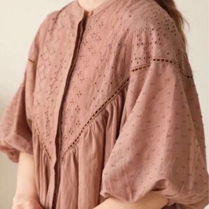 【再販】bab レース ドビーシャツ ワンピース Mサイズ マタニティ ピンク 値下げ不可