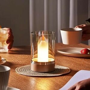 USB充電式 LED 無煙グラスキャンドル モーションセンサー付き シンプル お洒落 インテリア796216