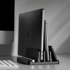 ラップトップスタンドホルダー MacBook・iPad対応 デスクトップ メタルベース クラムシェル シンプル39254