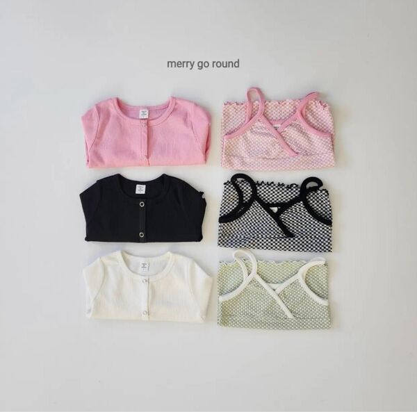 試着のみ.merrygoround キャミ+カーディガンセット XLsize