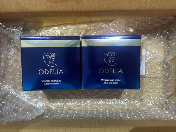 ODELIA オディリア リンクル ホワイト オールインワンクリーム 50g×2個 スパチュラ付き