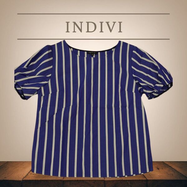 ストライプ柄 INDIVI 半袖