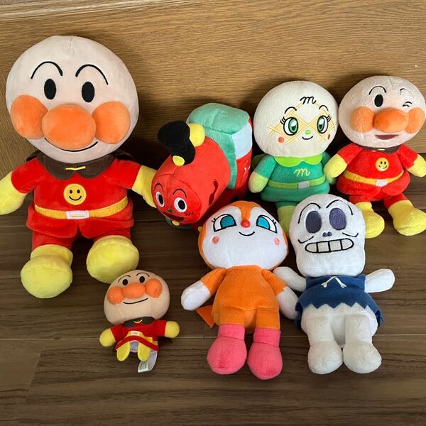 アンパンマン ぬいぐるみ ホラーマン ドキンちゃん メロンパンナ slマン ぷりちぃビーンズ 指人形 セット スマイルふんわり