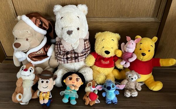 ぬいぐるみ ディズニー くまのプーさん スティッチ ダッフィ ウッディ アラジン ジャスミン チップとデール ピグレット セット