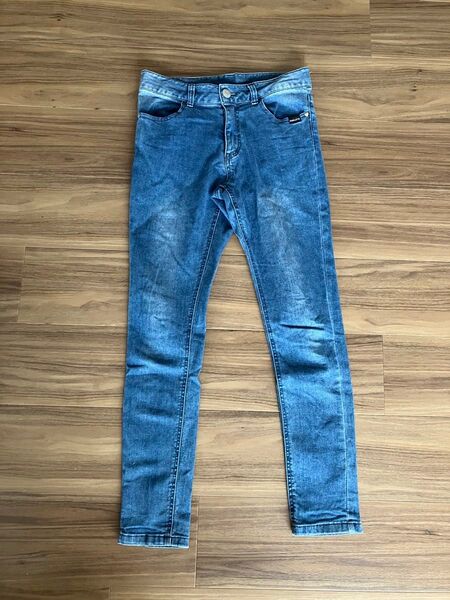 ジーンズ デニムパンツ 165 ストレッチ レギンスパンツ キッズ 長ズボン ピンクラテ