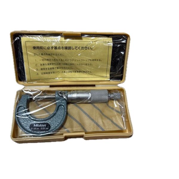 Mitutoyo 外側マイクロメーター 0-25mm 新品未使用