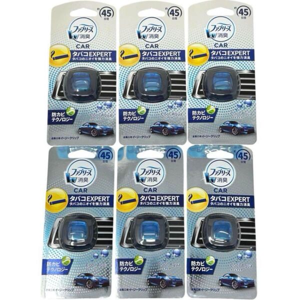 ファブリーズ W 消臭 CAR タバコ EXPERT クールアクア 6個