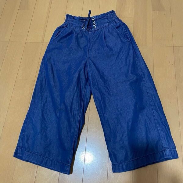 パシオス キッズ レースアップ ガウチョパンツ ワイドパンツ 120cm