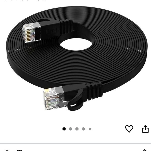 Lovicool LANケーブル 5m CAT6 フラットランケーブル RJ45コネクタ ギガビット UTP 爪折れ防止