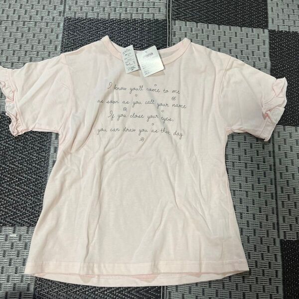 新品タグ月 半袖Tシャツ Tシャツ フリル ピンク 130cm 子供服 キッズ 女の子 カットソー