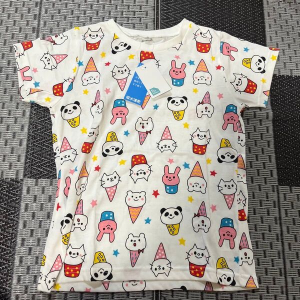 新品タグ付き 半袖シャツ Tシャツ 130cm アニマル アイス 子供服 キッズ