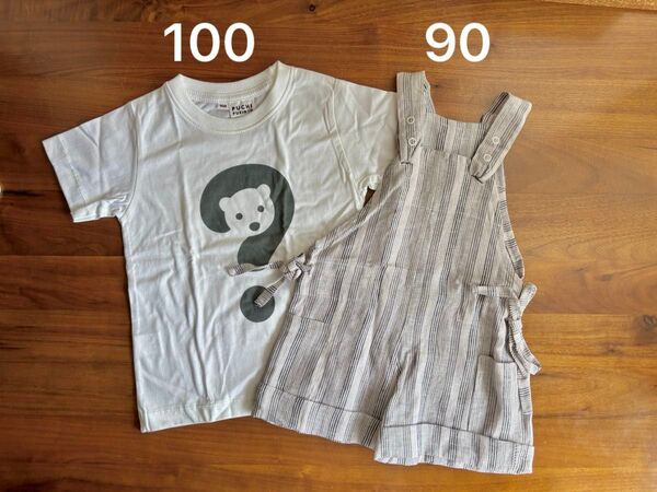 【新品タグ付き】上下セット トップス100cm パンツ90cmサイズ 半袖Tシャツ