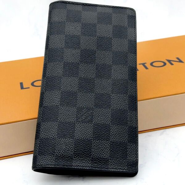 【最高級美品】ルイヴィトン ポルトフォイユ ブラザ ダミエ グラフィット 長財布 N62665 LOUIS VUITTON