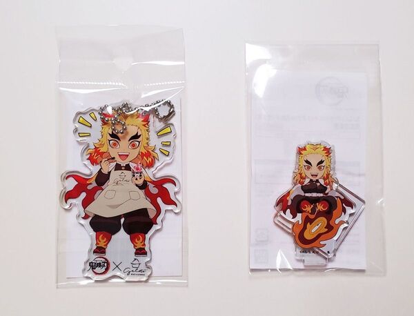 鬼滅の刃 円山ジェラート アクリルキーホルダー ハピクロ ちょこんとのっかりミニキャラ アクリルスタンド アクスタ 煉獄 杏寿郎