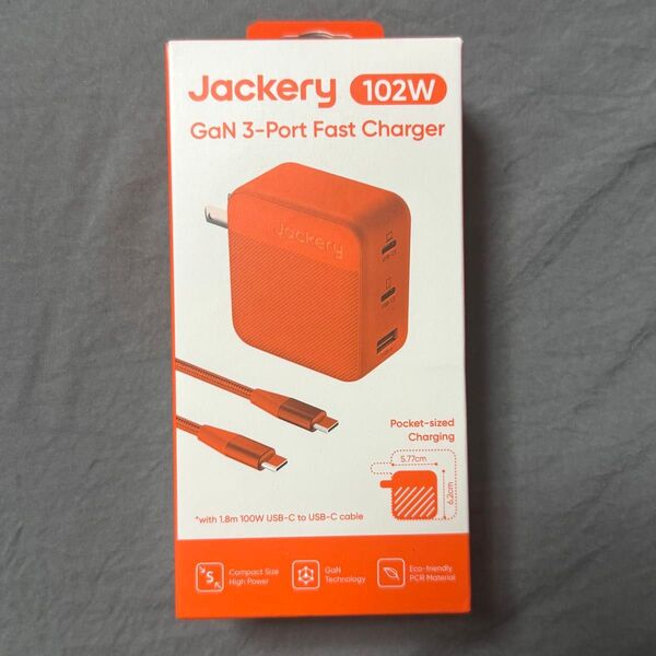 ジャクリ Jackery PD 充電器 100W チャージャー 新生代GaN技術 Charger 急速充電器 3ポート