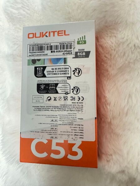 OUKITEL C53 ムラサキ 8GB RAM 64GB スマートフォン