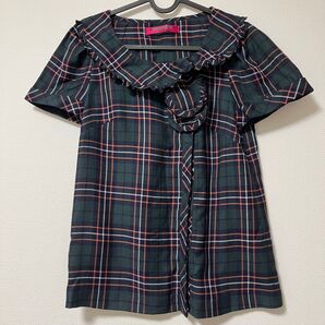 【美品】 ANNA SUI アナスイ ドーリーガール ブラウス チェック 半袖