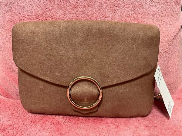新品 H&M ショルダーバッグ くすみピンク