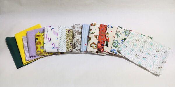シーチング ハギレ 生地 15点セット 柄物 無地 ハンドメイド パッチワーク 手芸 コットン 綿