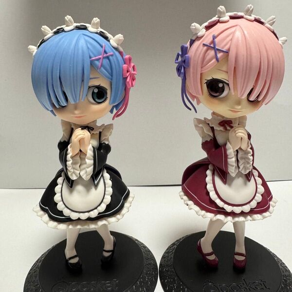 箱なし フィギュアのみ Q posket レム ラム Re ゼロから始める異世界生活 リゼロ 断捨離 バンプレスト プライズ