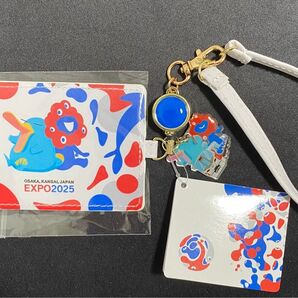 【ICOCAなし】万博ICOCA 合皮パスケース ミャクミャク 新品 鉄道グッズ