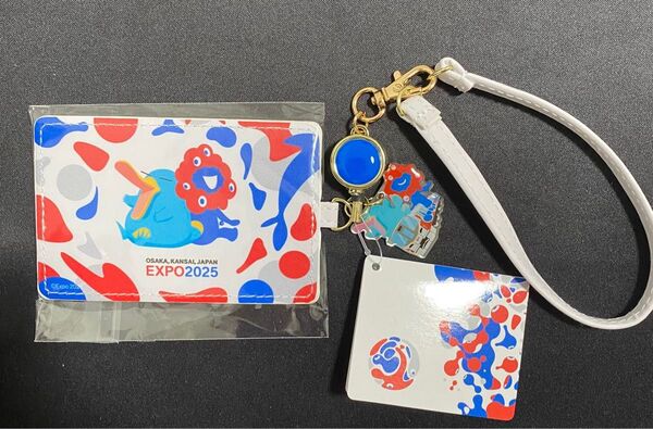 【ICOCAなし】万博ICOCA 合皮パスケース ミャクミャク 新品 鉄道グッズ