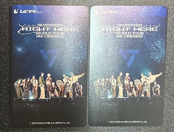 未使用 ムビチケ 前売り券 SEVENTEEN セブチ 映画 right here in cinema 2枚 削りなし