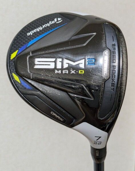 SIM2 MAX-D フェアウェイウッド 7W 7番ウッド ヘッドカバー付 テーラーメイド