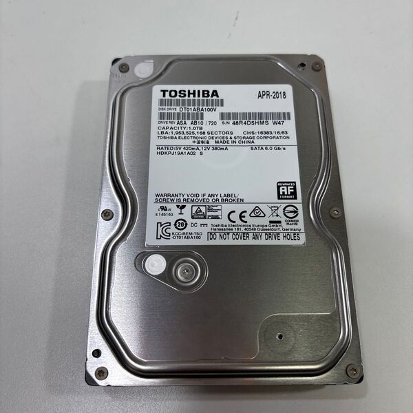 3.5インチ HDD 1TB 13093時間 ♯1565