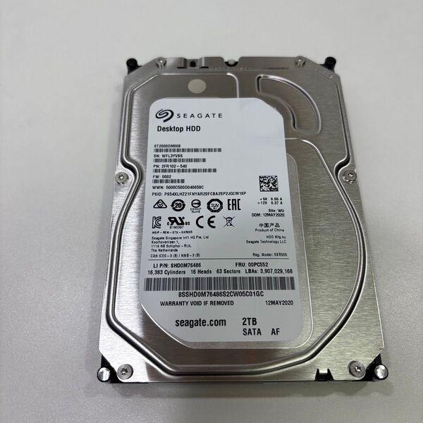 3.5インチ HDD 2TB 1475時間 ♯1597