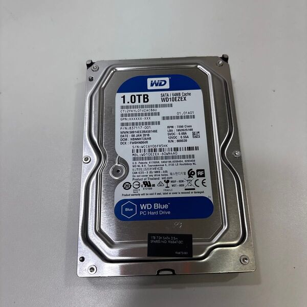 3.5インチ HDD 1TB 12072時間 ♯1615