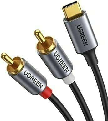 オーディオケーブル赤/白 スマホ iPhone USB-Cデバイス 1.5M