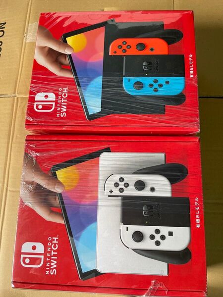 新品未使用品 Nintendo Switch 有機ELモデル カラー ネオン/ホワイト 2台セット フィルムおまけ付き