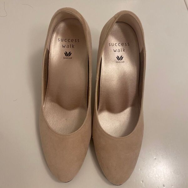 【美品】ワコール サクセスウォーク Wacoal success walk パンプス ベージュ 22センチ